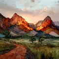 Terlingua ghost town — ceramic art tile