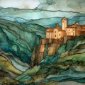 Ribeira Sacra Canyons Monasteries — ceramic art tile
