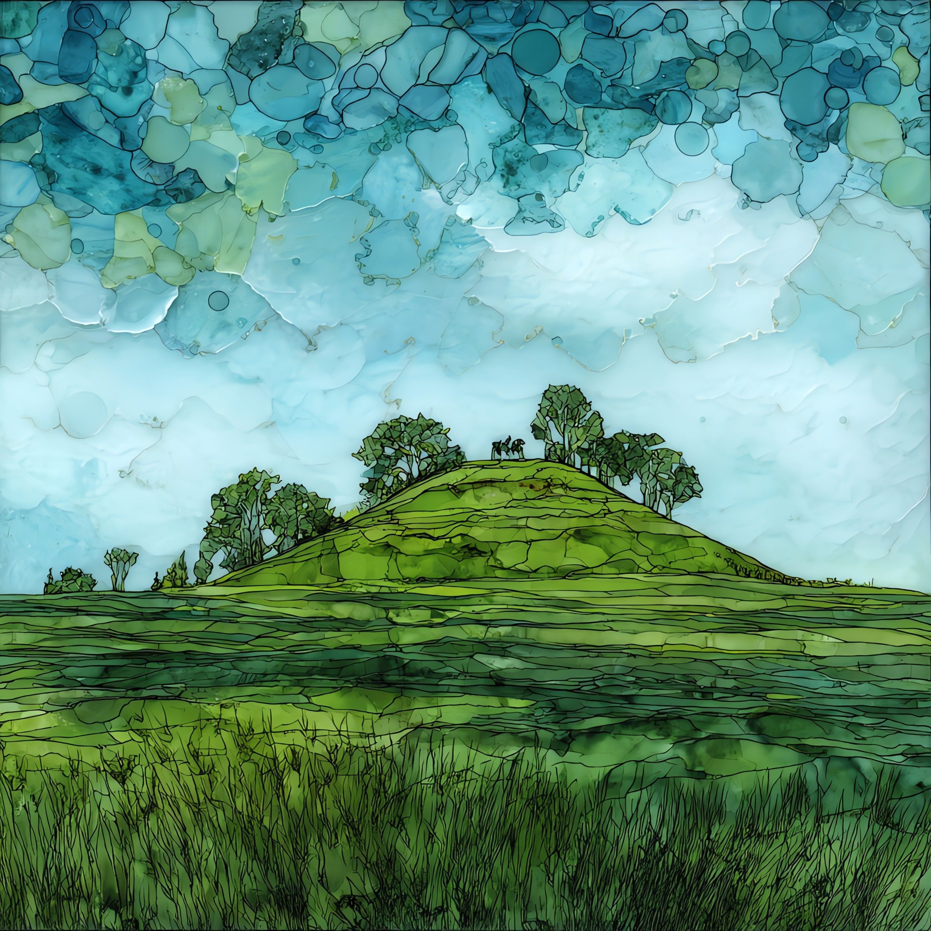 Emerald Mound on the — ceramic art tile