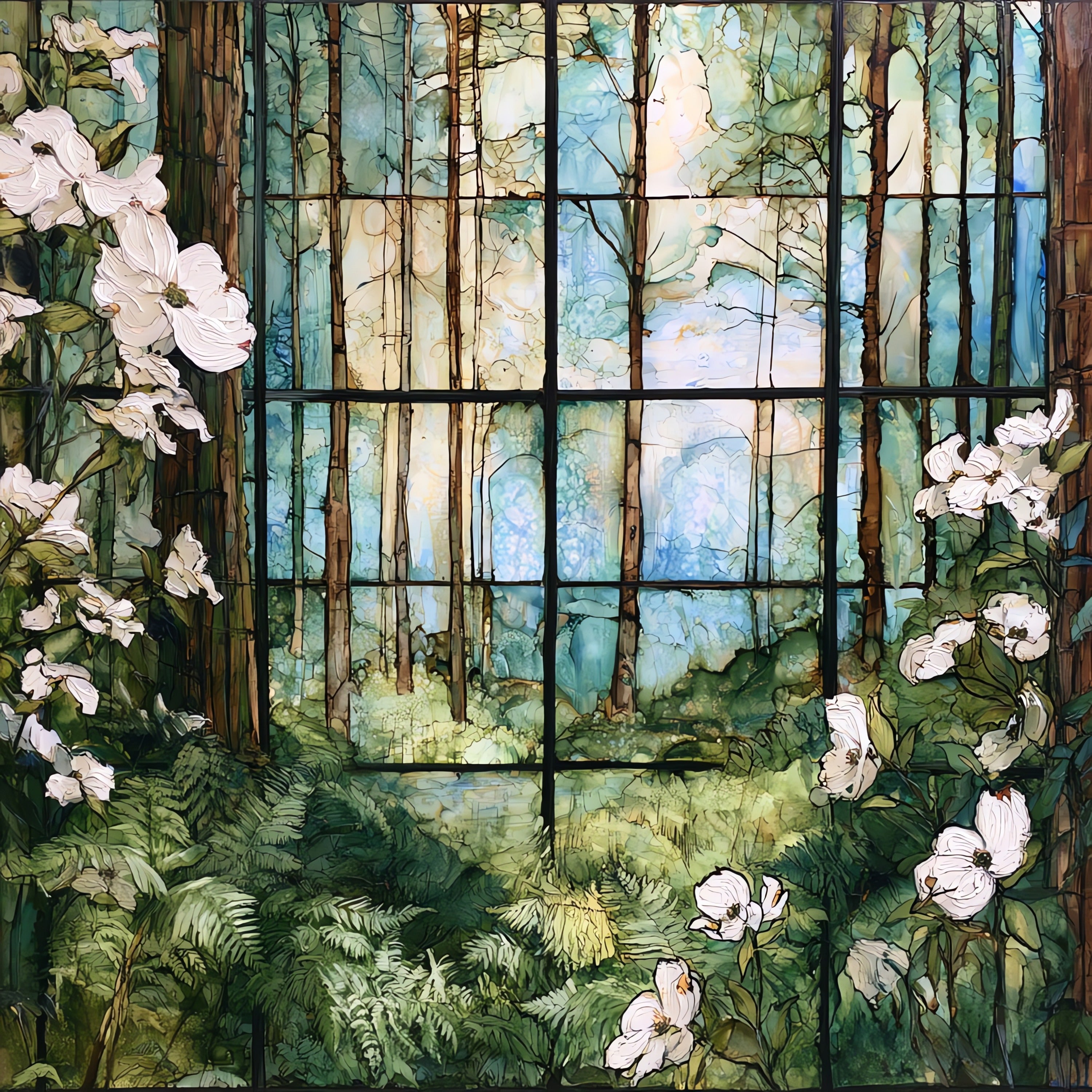 a Hoosier National Forest — ceramic art tile