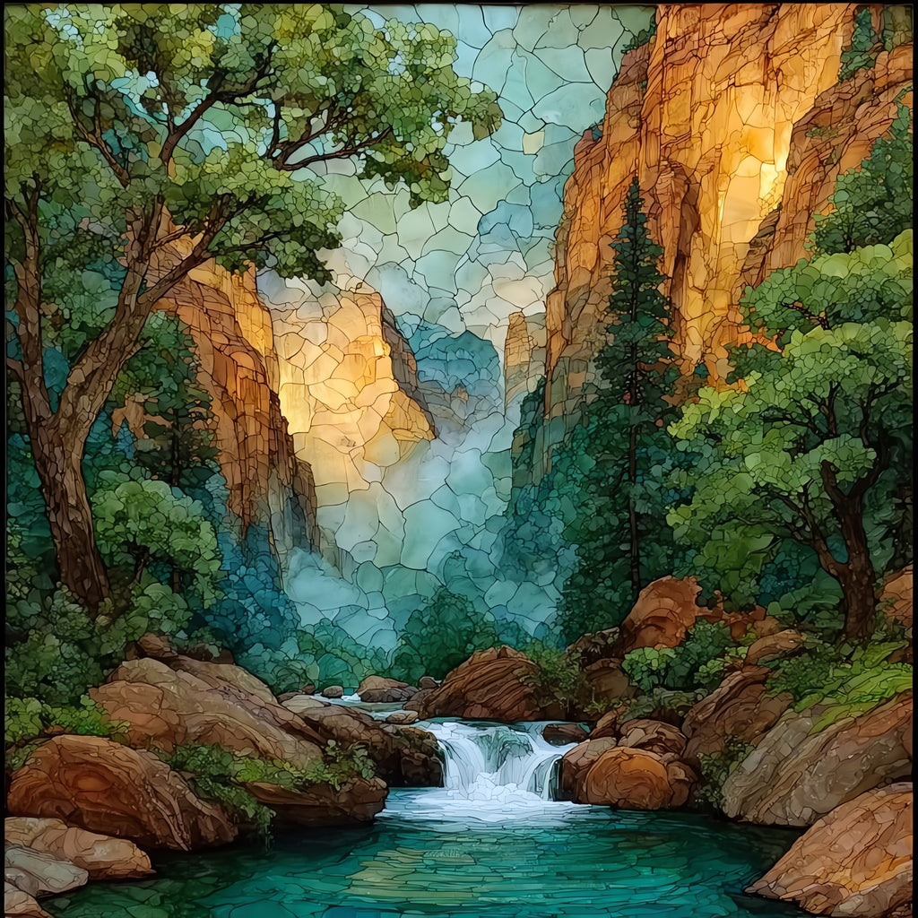 Lower Emerald Pool in — ceramic art tile