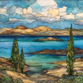 Lahontan Reservoir — ceramic art tile