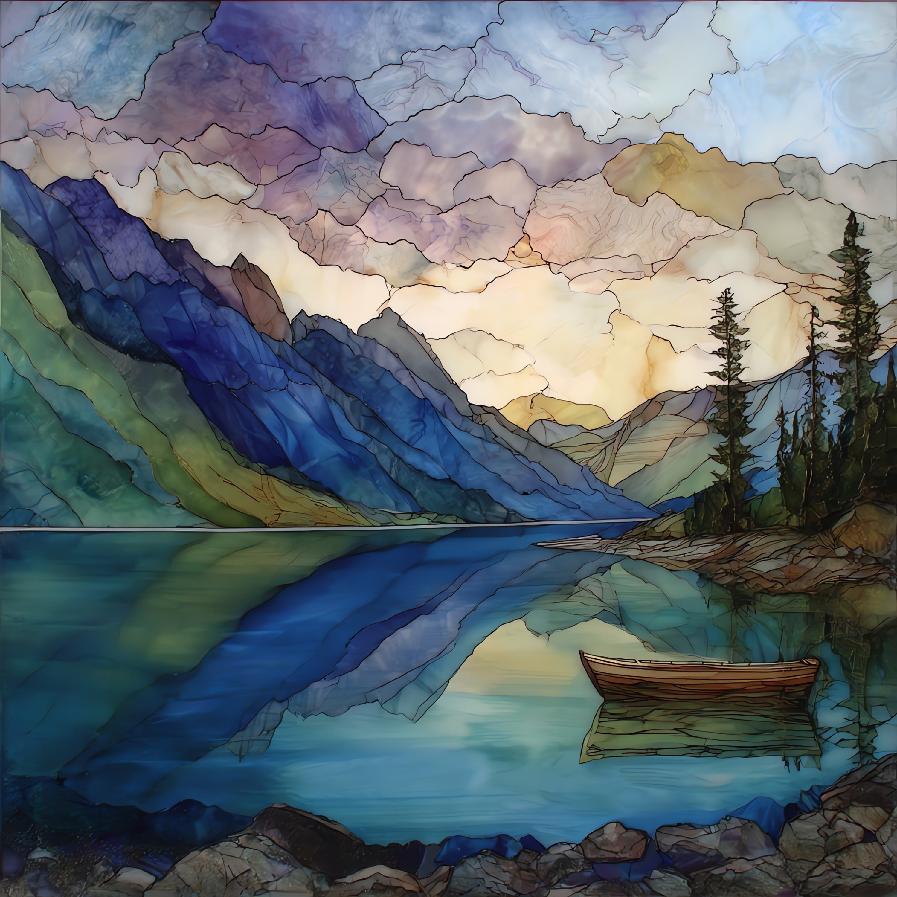 Hebgen Lake — ceramic art tile