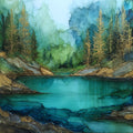 Higgins Lake — ceramic art tile