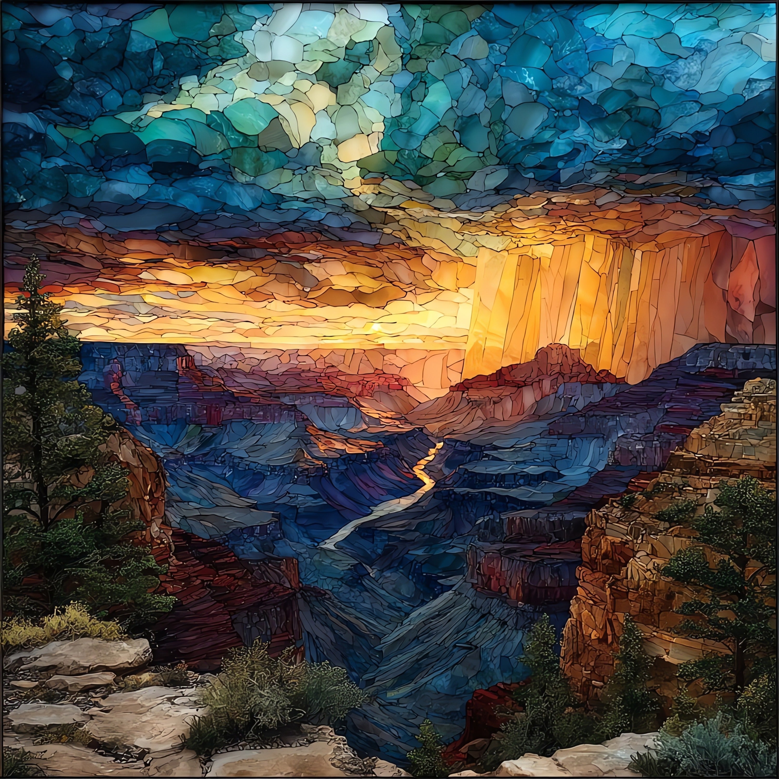 Grand Canyon — ceramic art tile