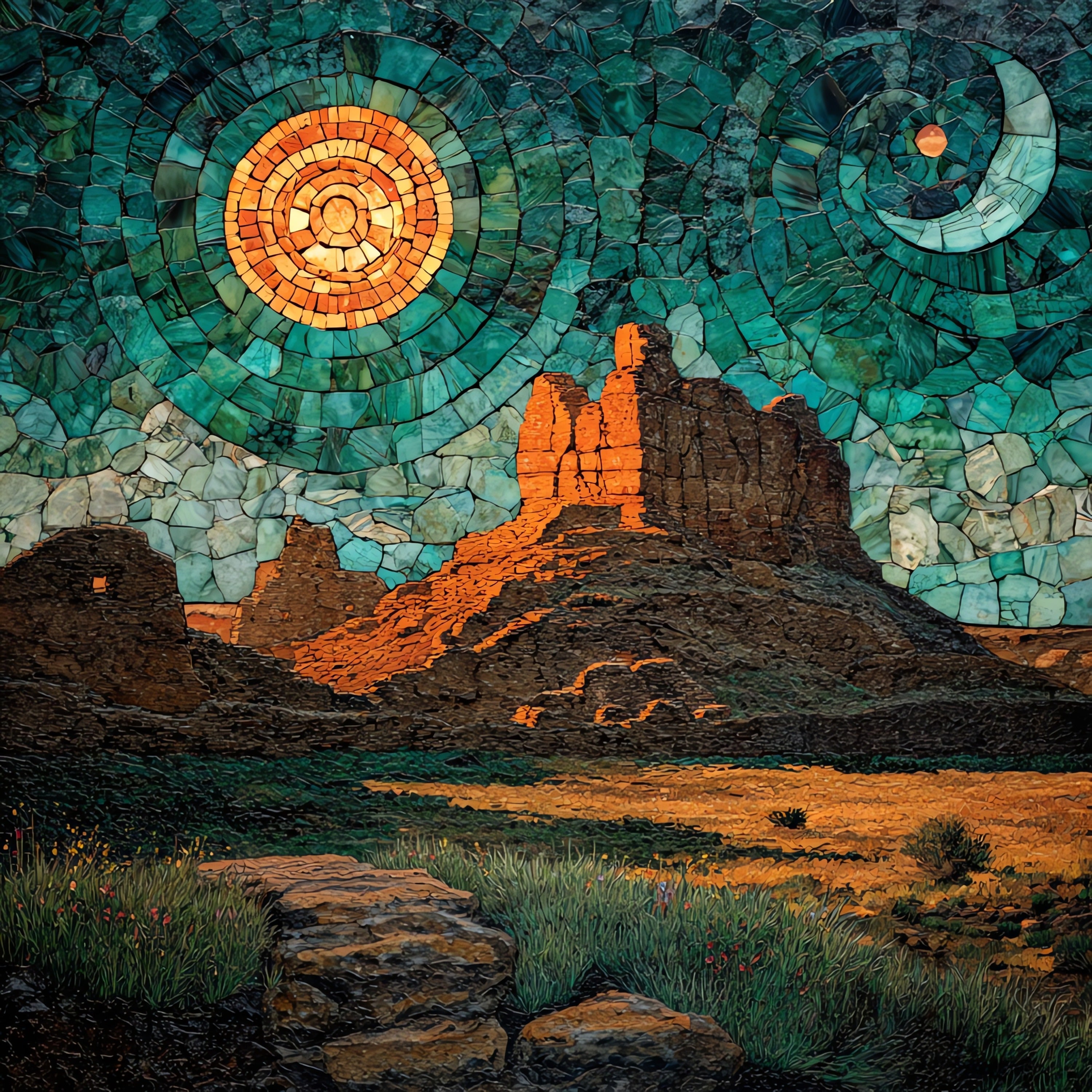 Fajada Butte — ceramic art tile