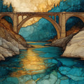Springdale Virgin River bridge — ceramic art tile