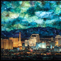 the Las Vegas Strip aerial — ceramic art tile