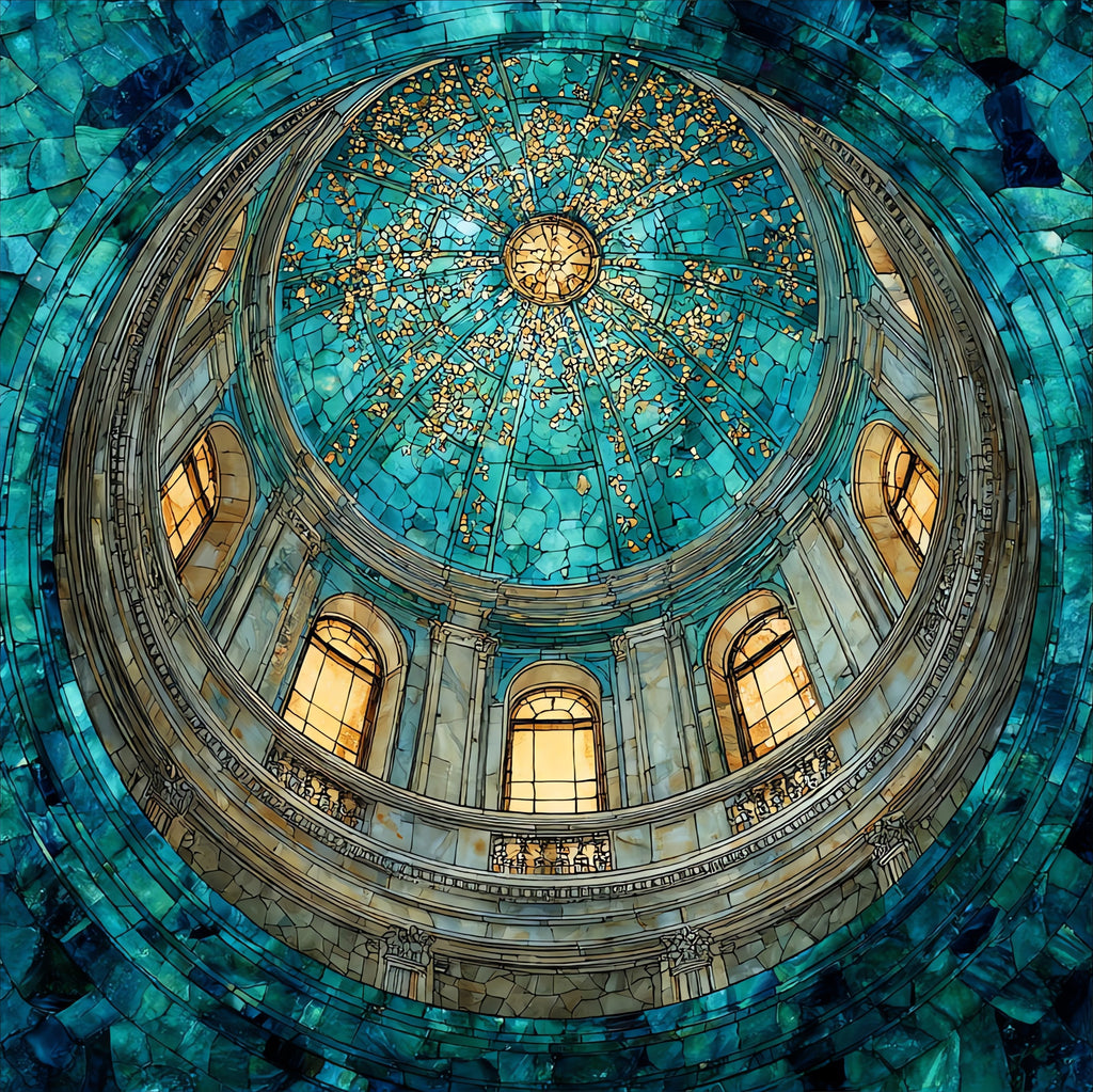 the Indiana State Capitol — ceramic art tile