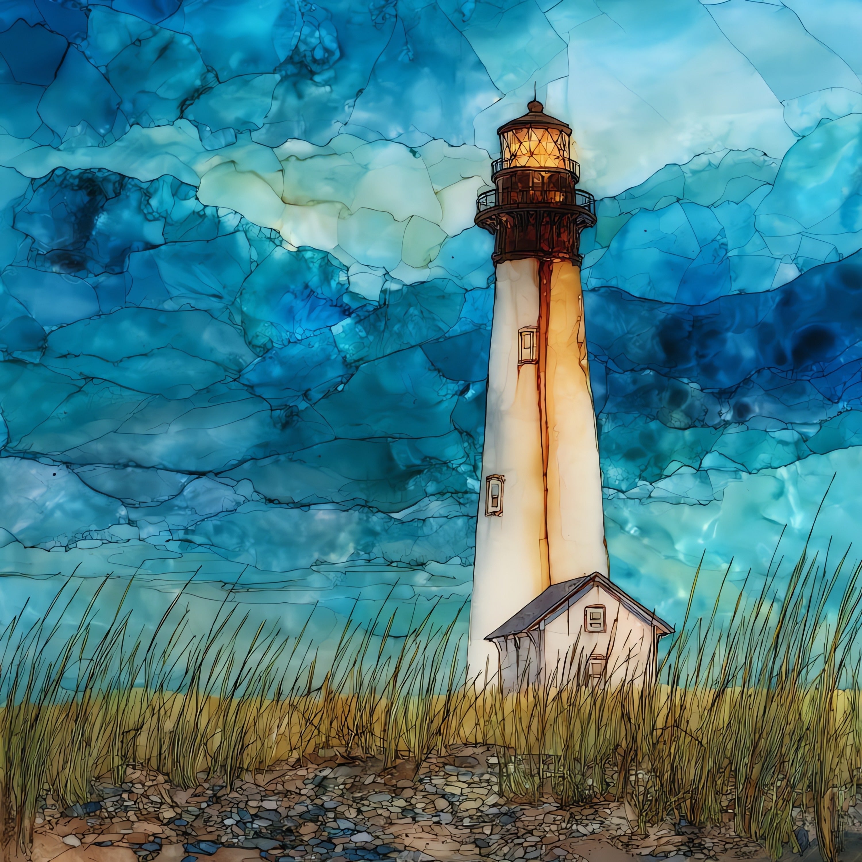 the Long Beach Island — ceramic art tile