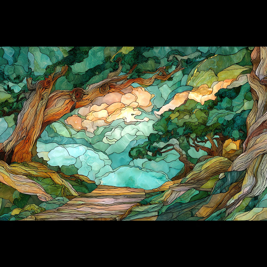 the Mississippi Petrified Forest — ceramic art tile