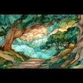 the Mississippi Petrified Forest — ceramic art tile