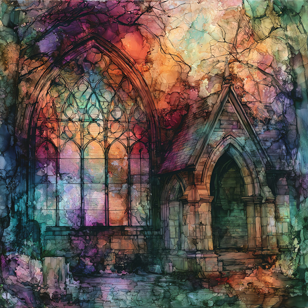 the Crown Hill Cemetery — ceramic art tile