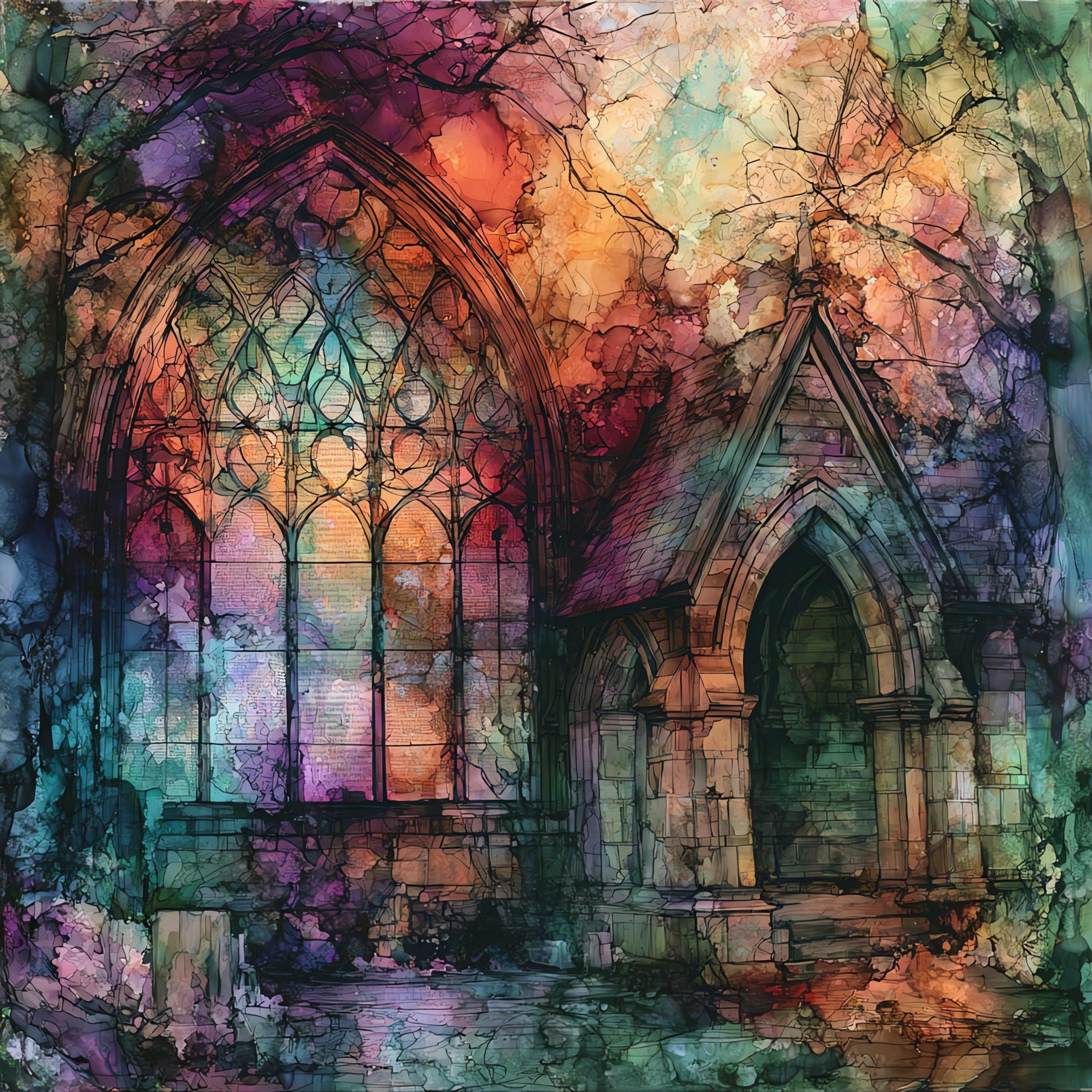 the Crown Hill Cemetery — ceramic art tile