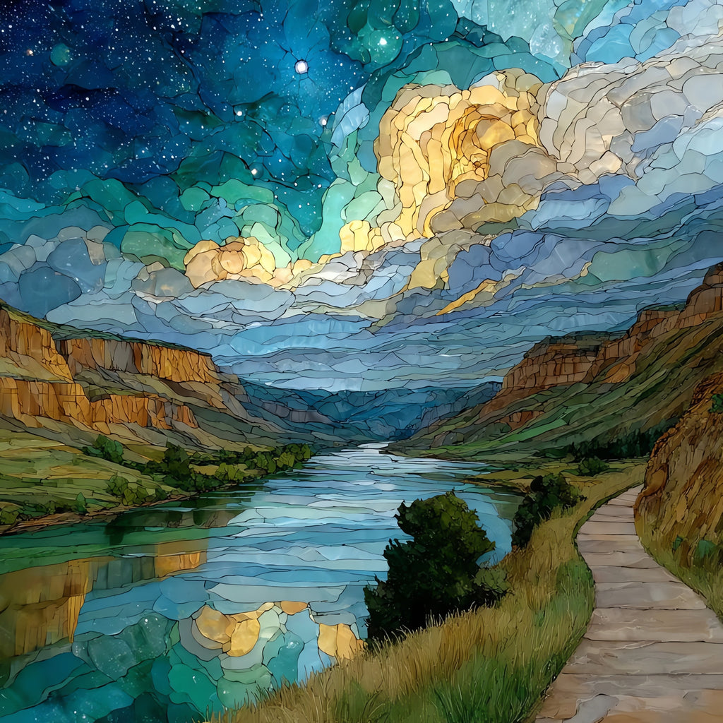 Pa'rus Trail bike path — ceramic art tile