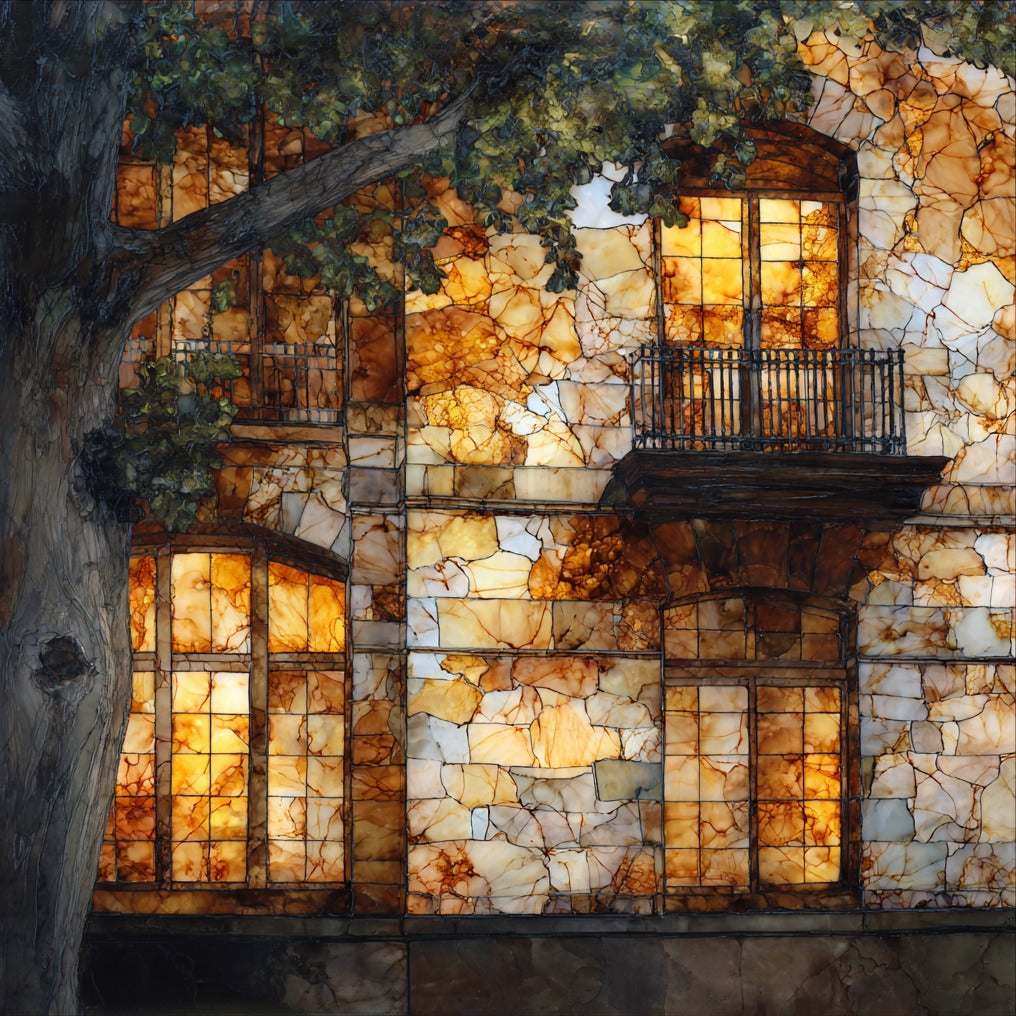 Salamanca University Plateresque Facade Light — ceramic art tile