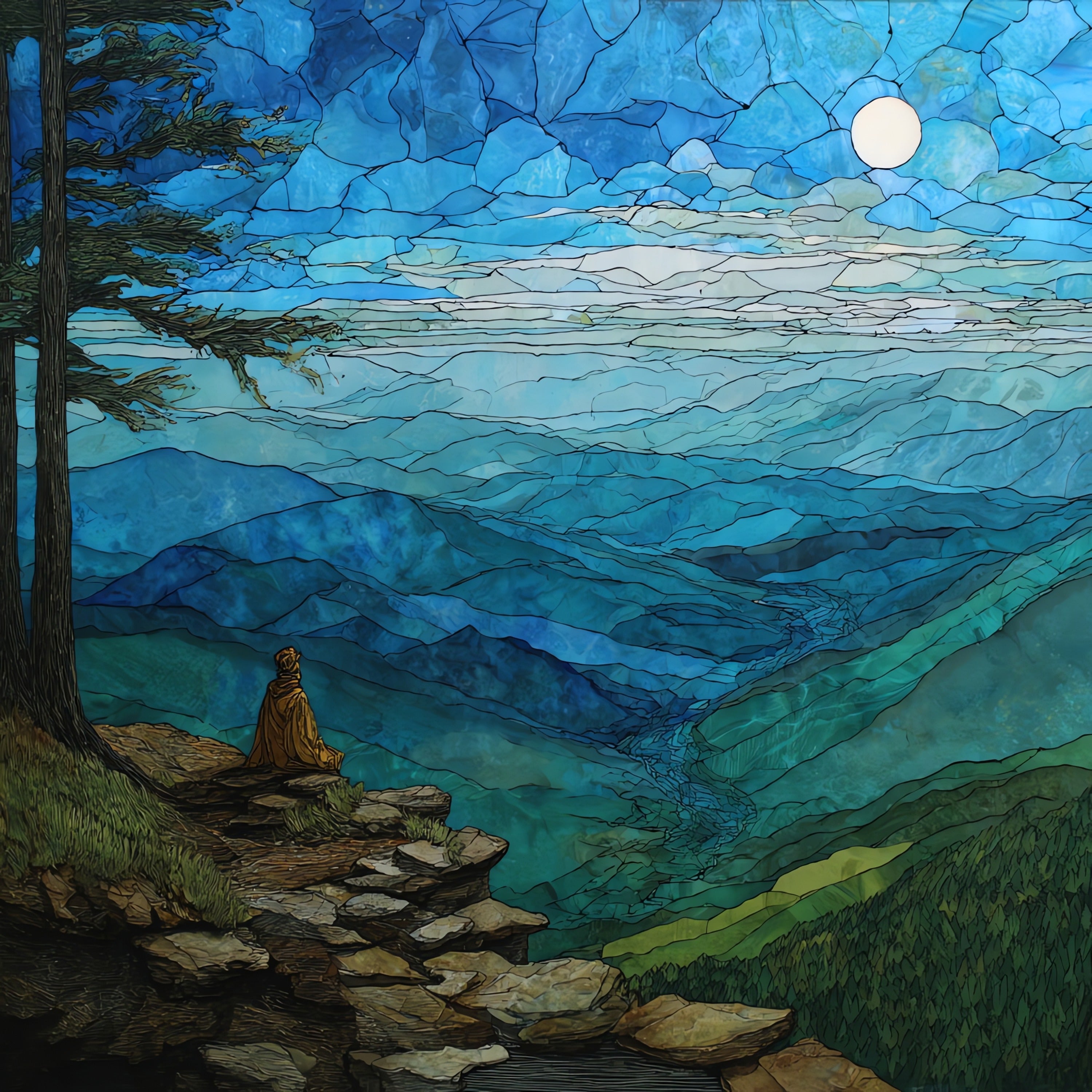 The Priest on the Appalachian Trail — ceramic art tile