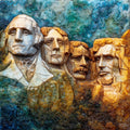 Mount Rushmore the four — ceramic art tile