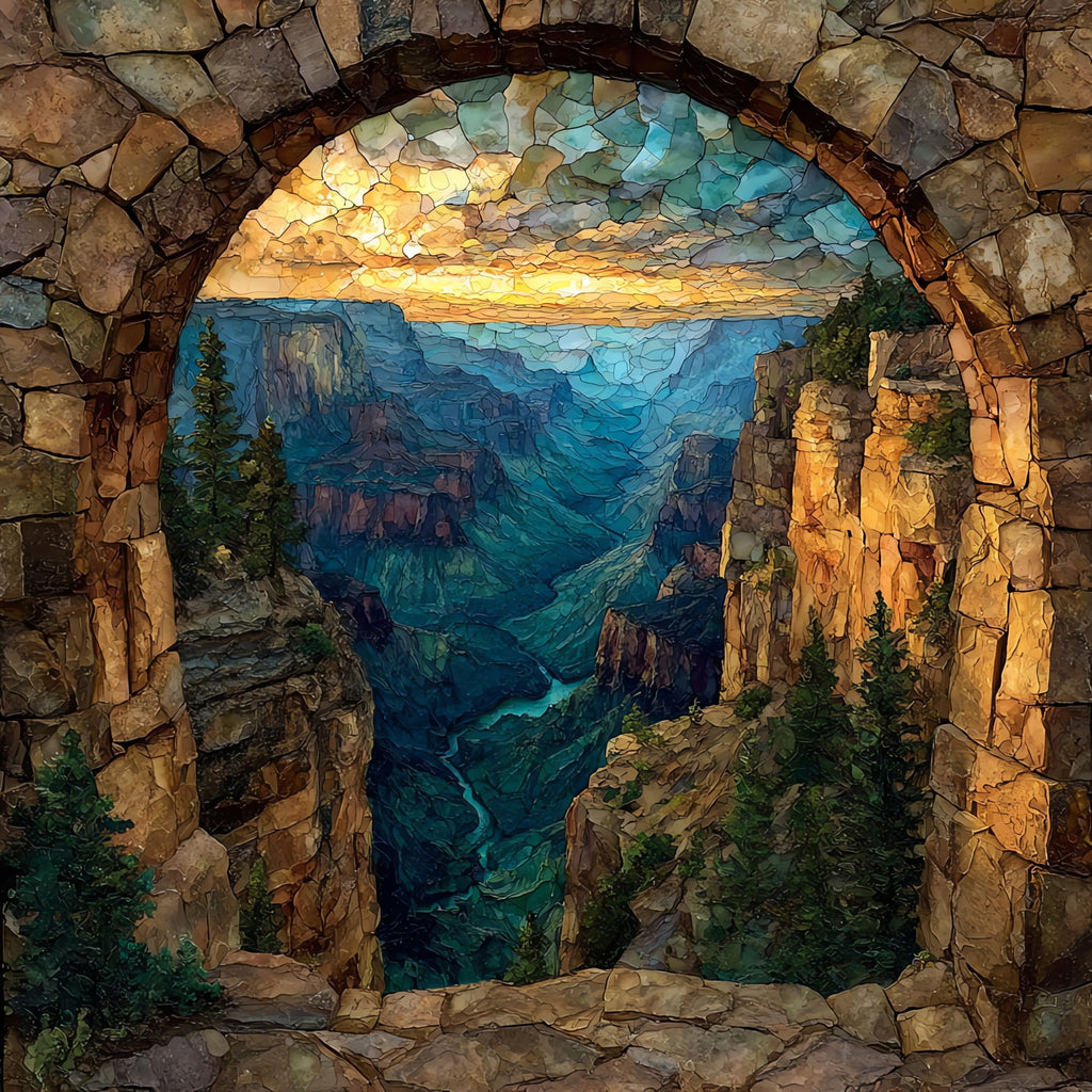 Grand Canyon North Rim — ceramic art tile