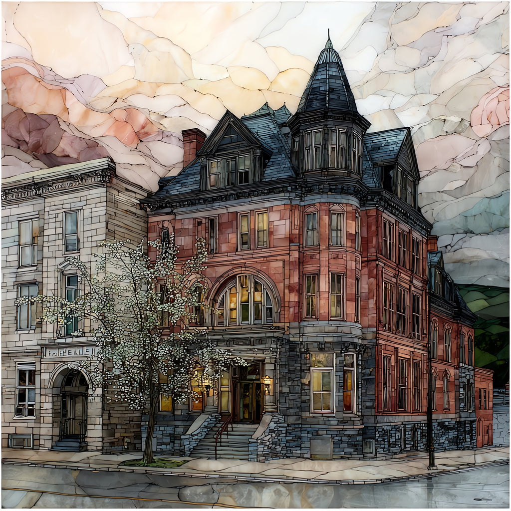 the St Johnsbury Athenaeum — ceramic art tile