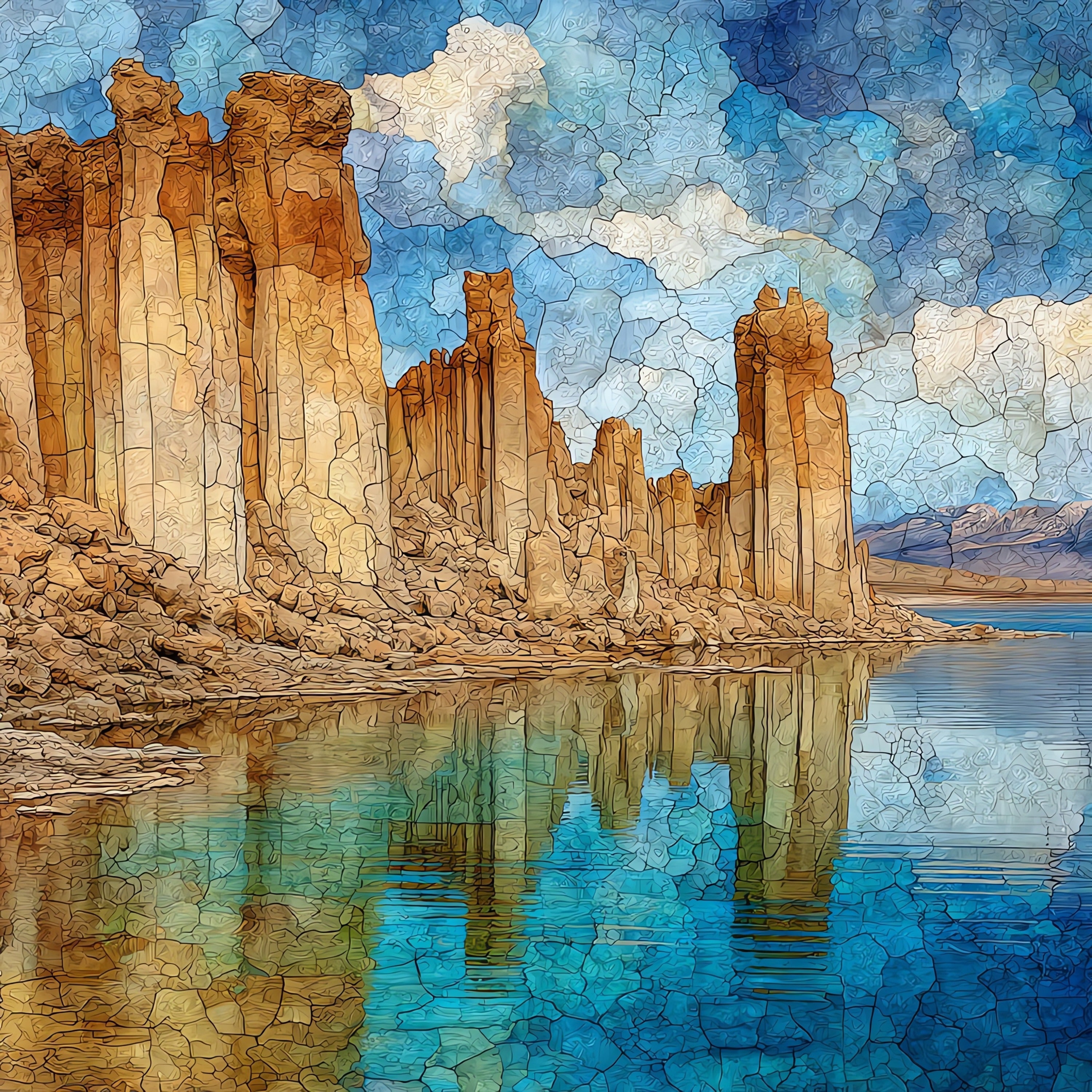 Crowley Lake Columns — ceramic art tile