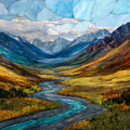 the Nizina River valley — ceramic art tile