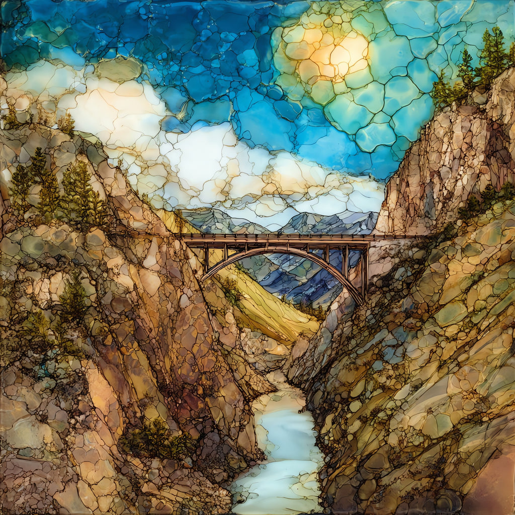 Sunlight Basin — ceramic art tile