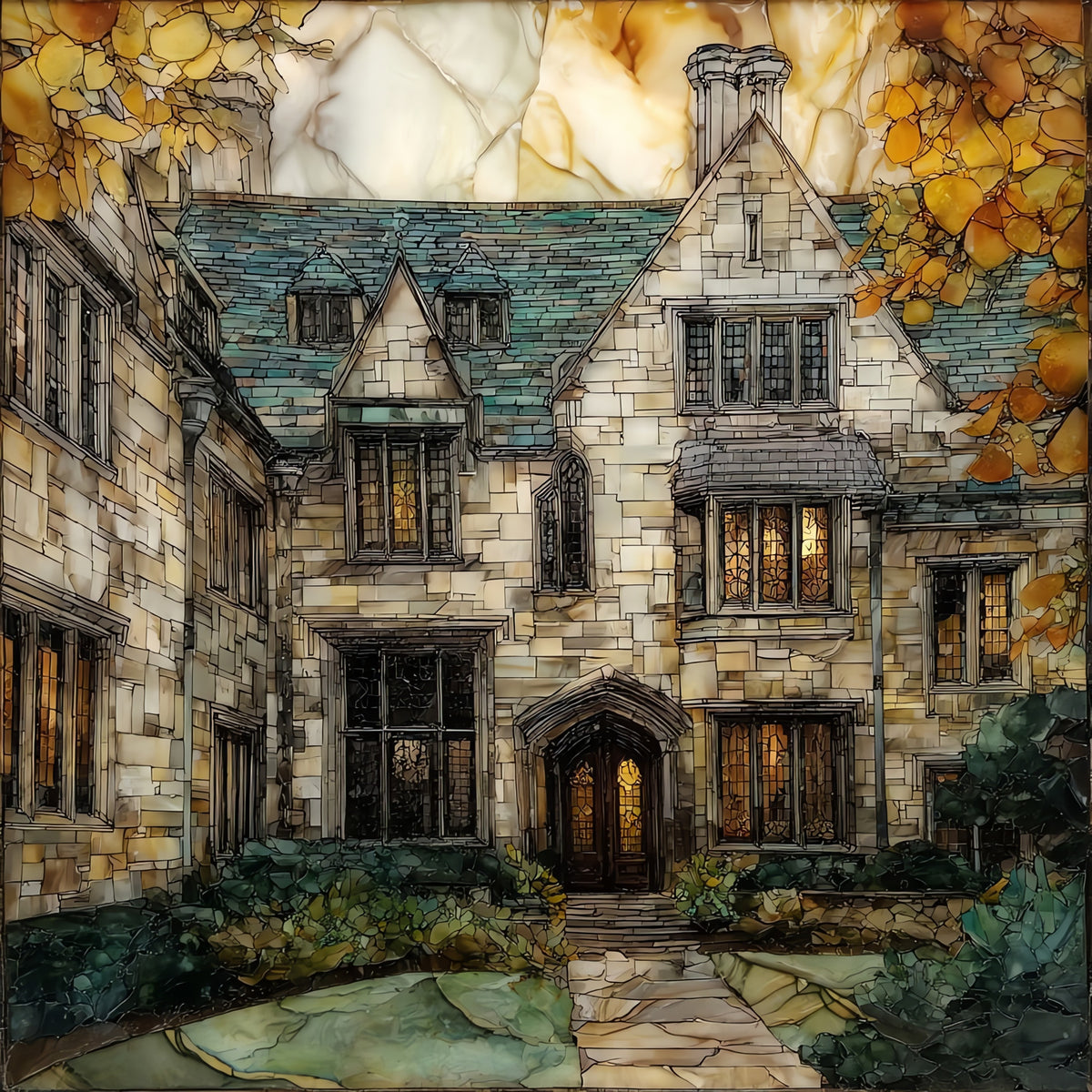 the New Haven Yale Lawn Club — ceramic art tile