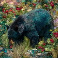 a black bear in — ceramic art tile