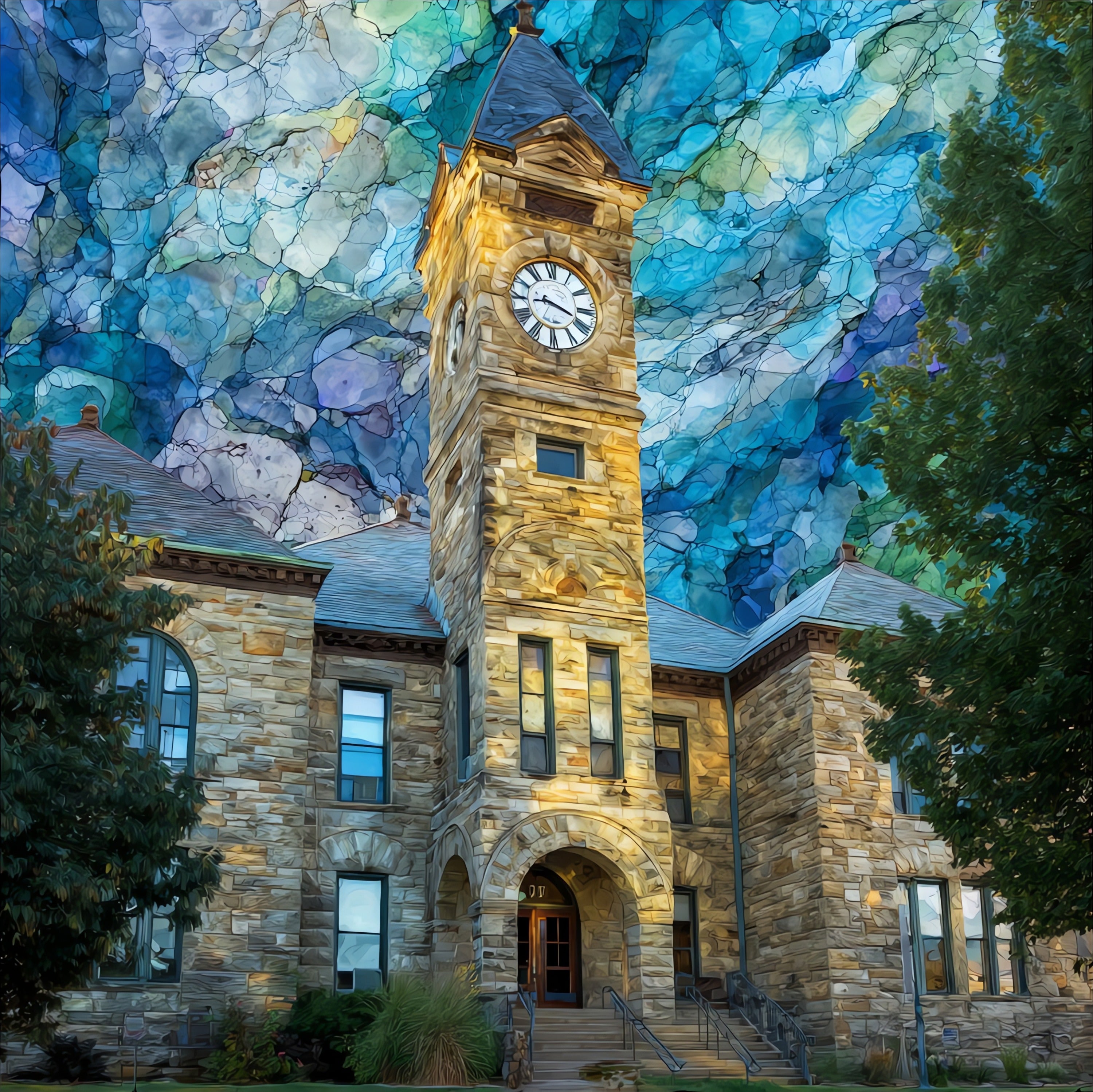 the Chase County Courthouse — ceramic art tile