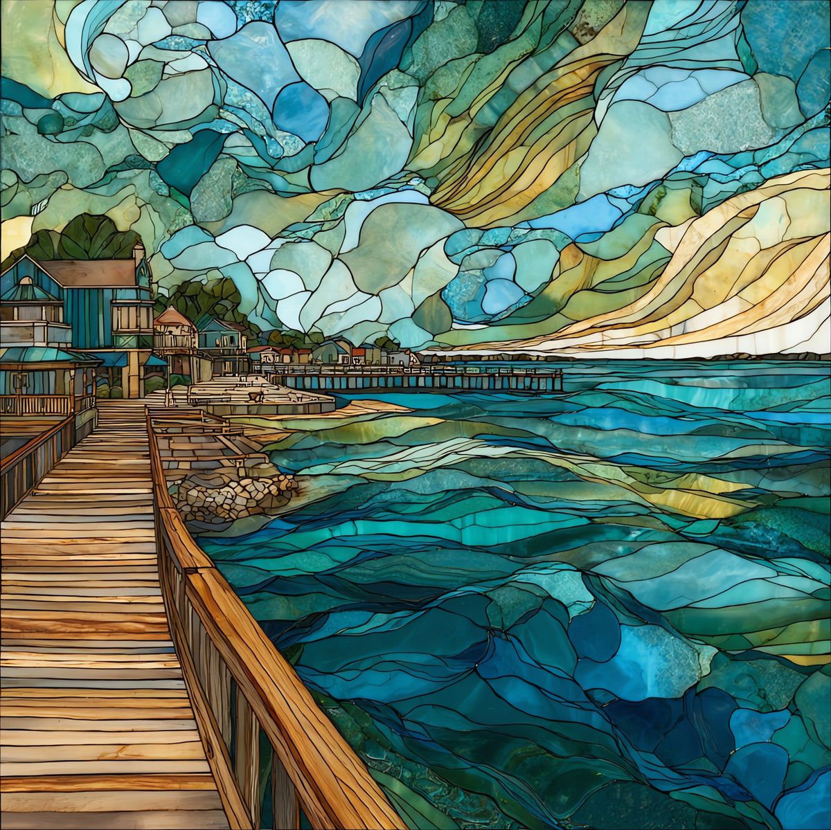 the Yorktown Riverwalk along — ceramic art tile