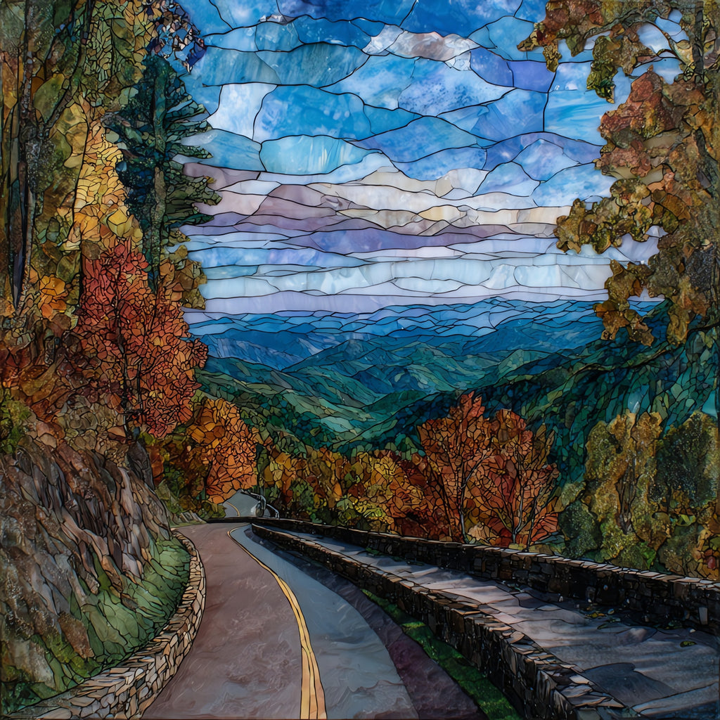 the Cherohala Skyway — ceramic art tile