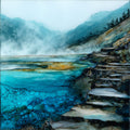 Saratoga Hot Springs along the North — ceramic art tile