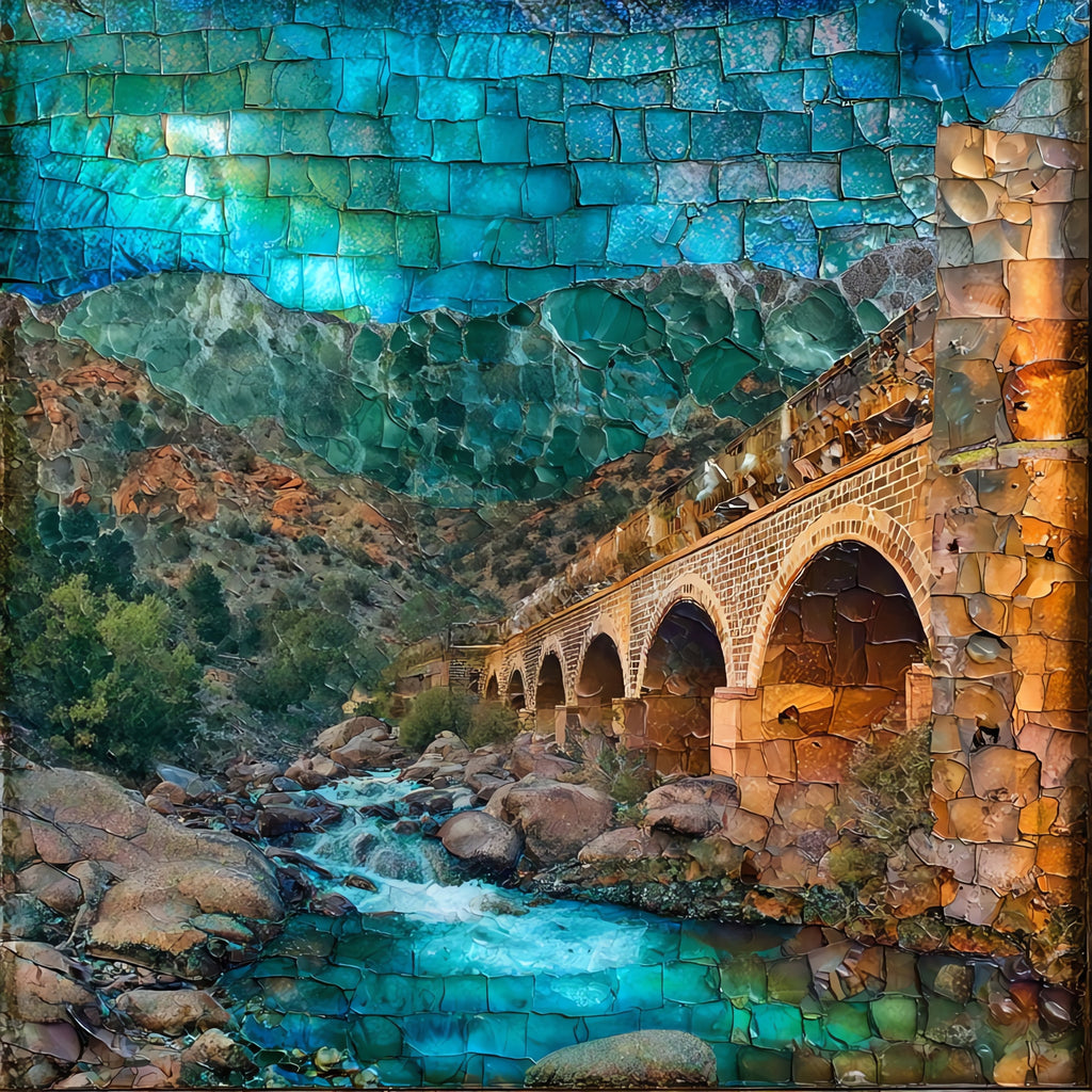 Jemez Springs Soda Dam — ceramic art tile