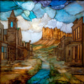 St Elmo ghost town Sawatch Range — ceramic art tile