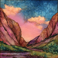 Sandia Peak ridge — ceramic art tile