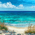 Sanibel Island shell beach — ceramic art tile