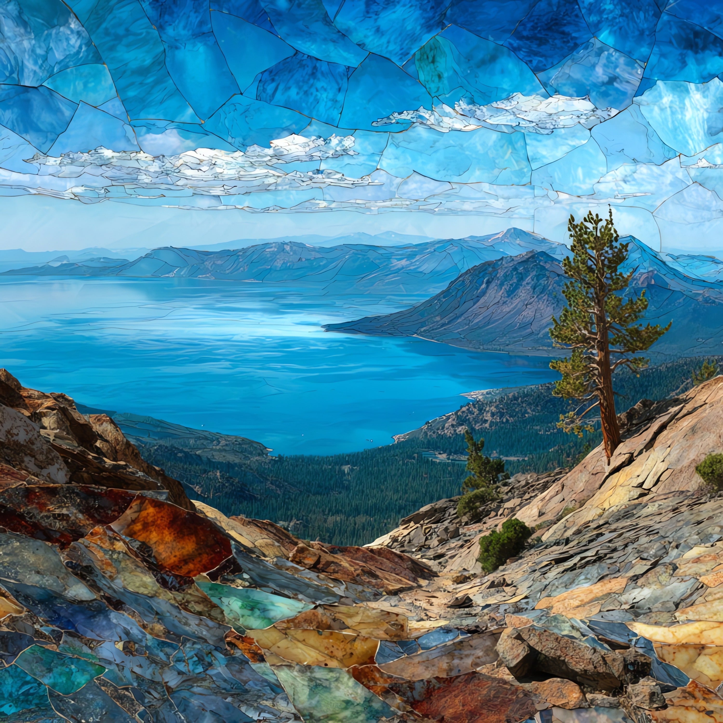 Mount Rose summit — ceramic art tile