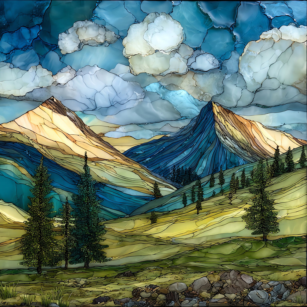the Big Belt Mountains east of — ceramic art tile