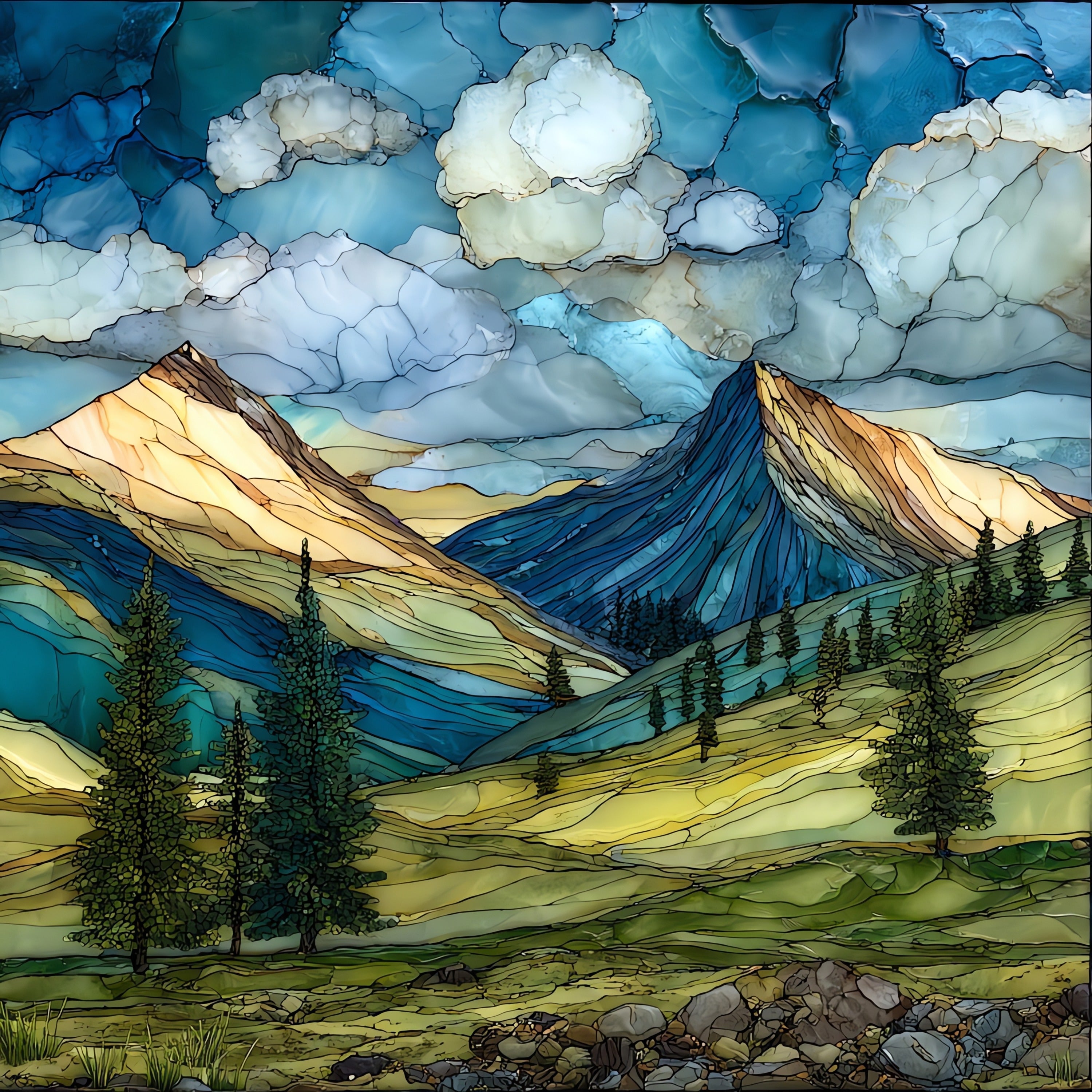 the Big Belt Mountains east of — ceramic art tile