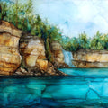 Pictured Rocks Bridalveil Falls — ceramic art tile