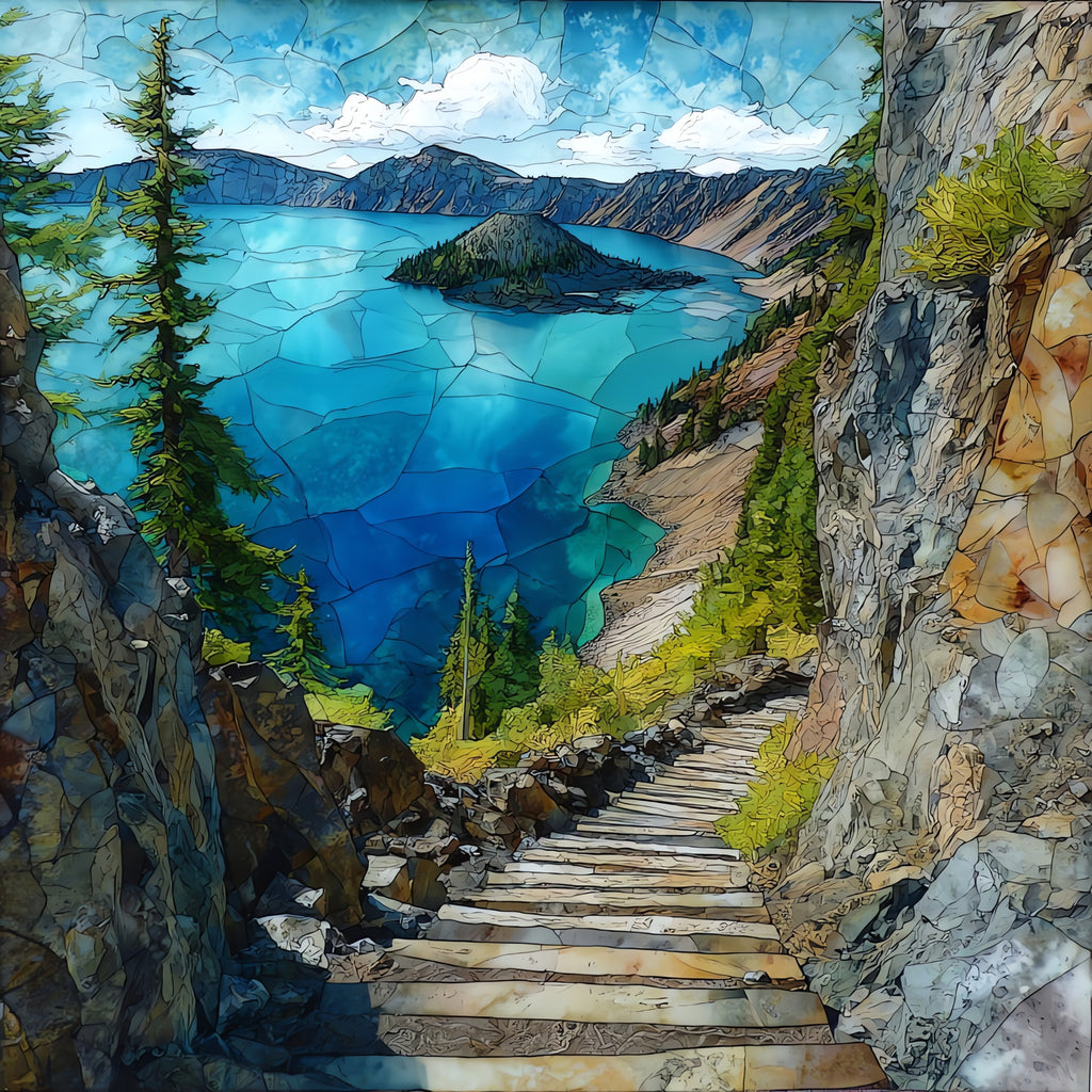 the Cleetwood Cove Trail — ceramic art tile