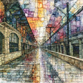 IMS Gasoline Alley pit lane lined — ceramic art tile