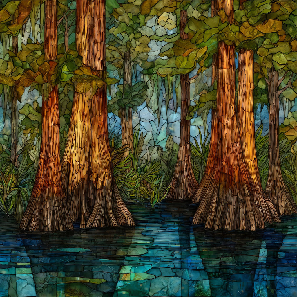 Aransas NWR whooping crane pair walking — ceramic art tile
