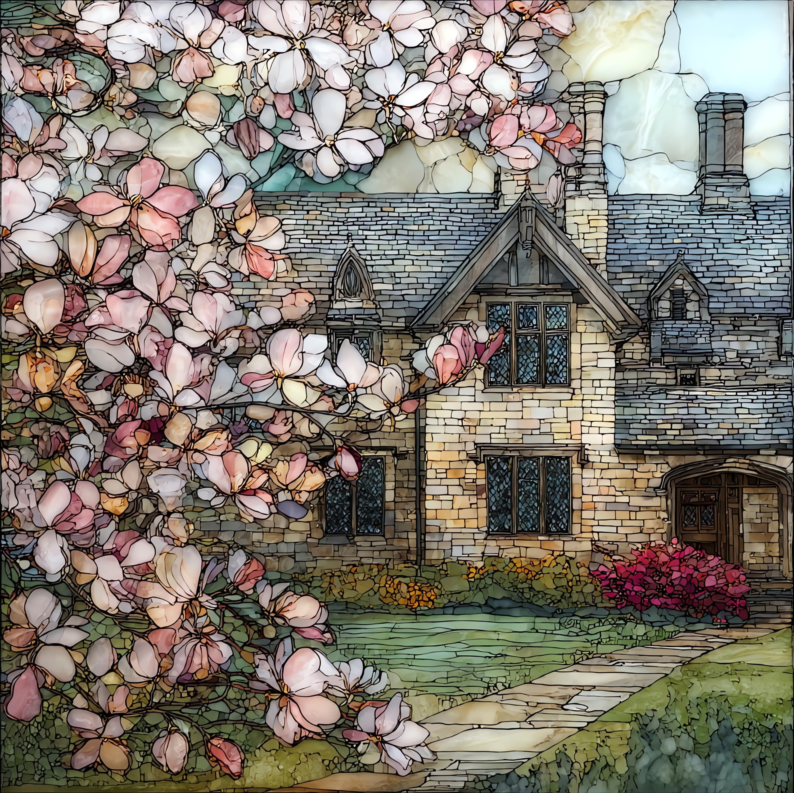 Planting Fields Arboretum — ceramic art tile