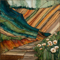 the Sideling Hill rock cut — ceramic art tile