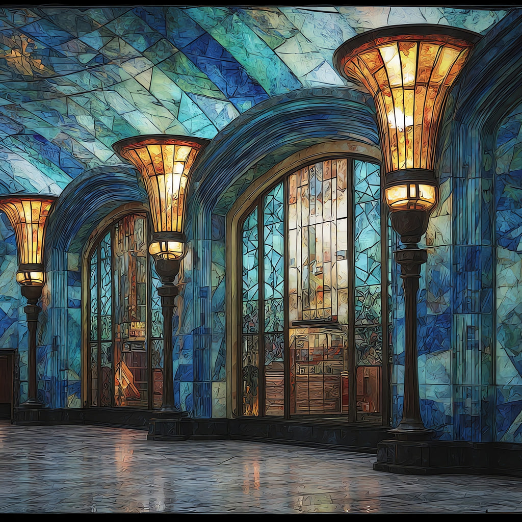 Newark Penn Station Art — ceramic art tile