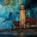 the Old Mackinac Point Lighthouse — ceramic art tile