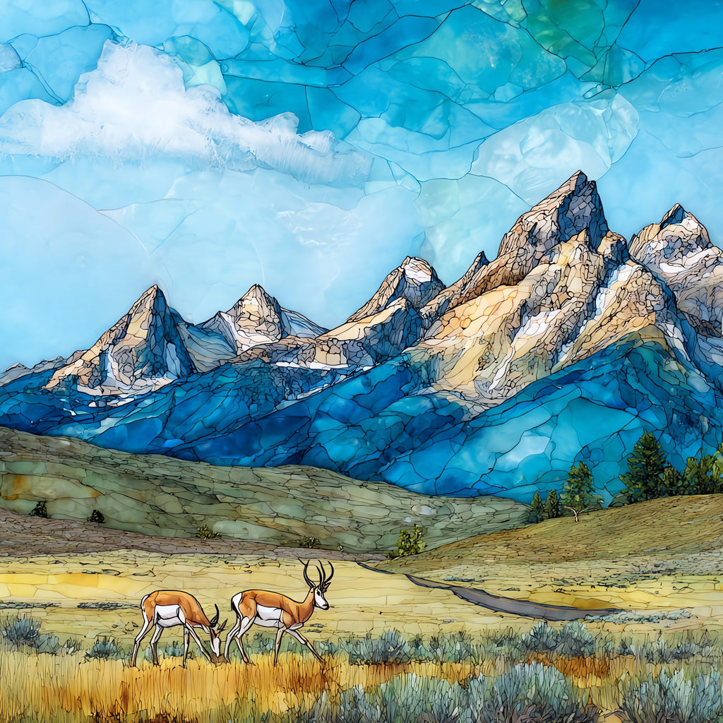 the Teton Park Road — ceramic art tile