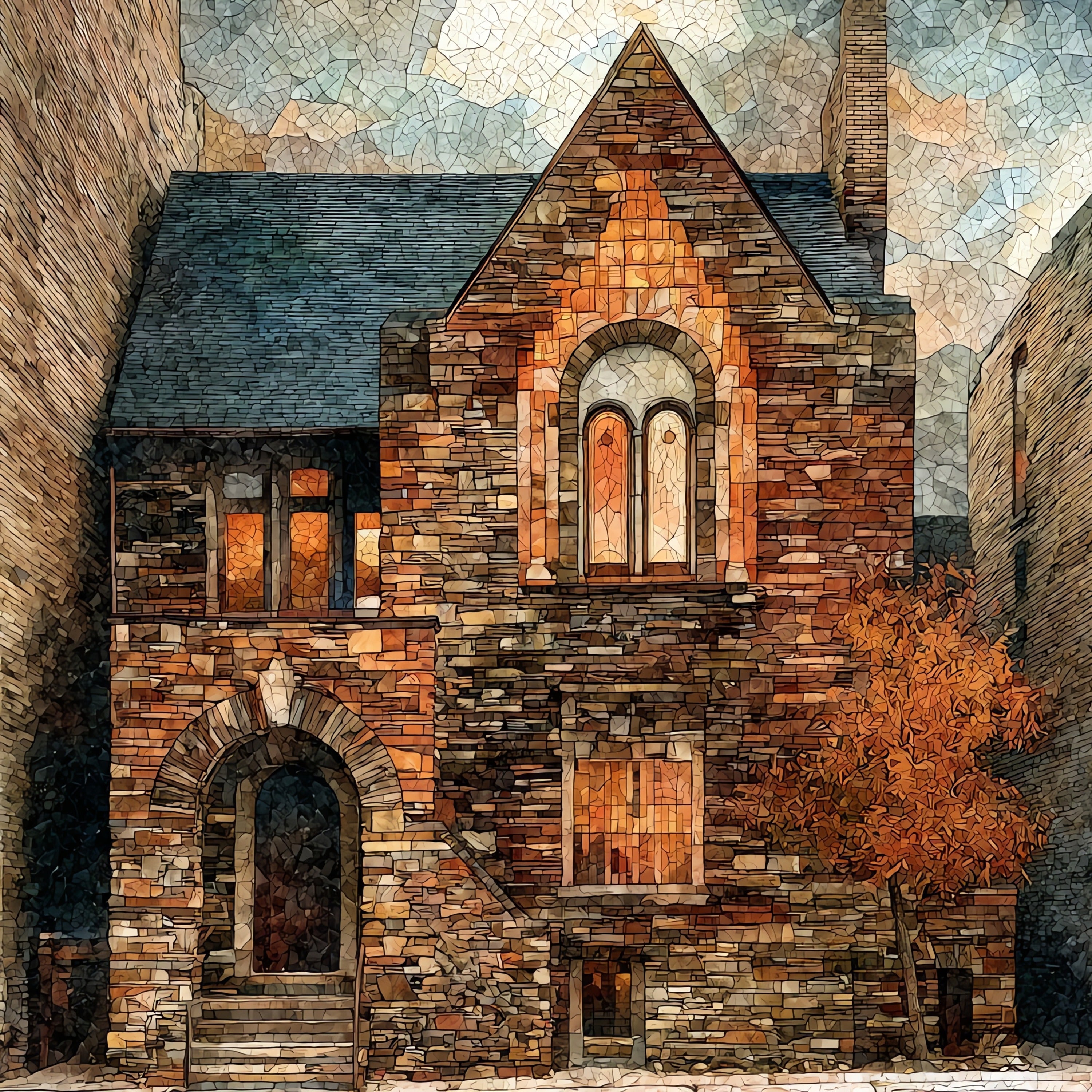 the Grant Wood Studio — ceramic art tile